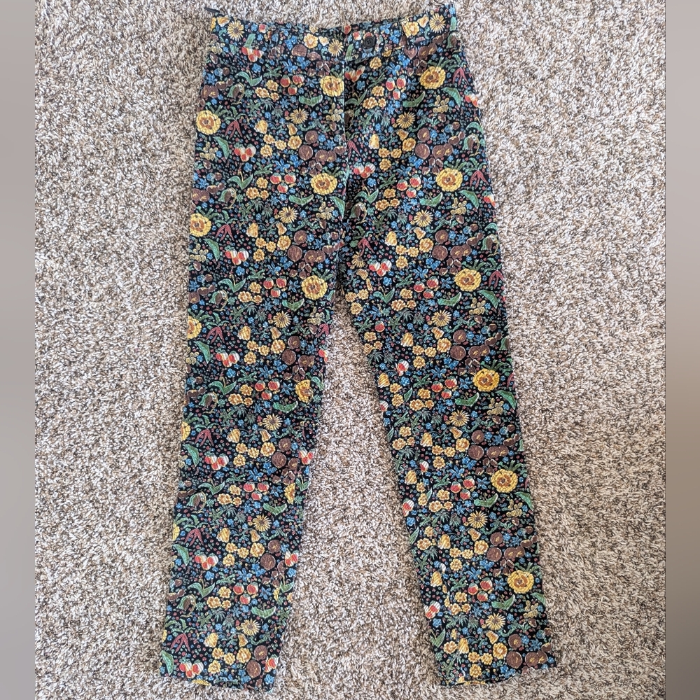 Moschino Cheap And Chic Floral Corduroy Pants Size 8